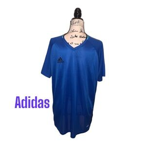 Adidas men's jersey soccer style Royal blue & black climacool fabric XL